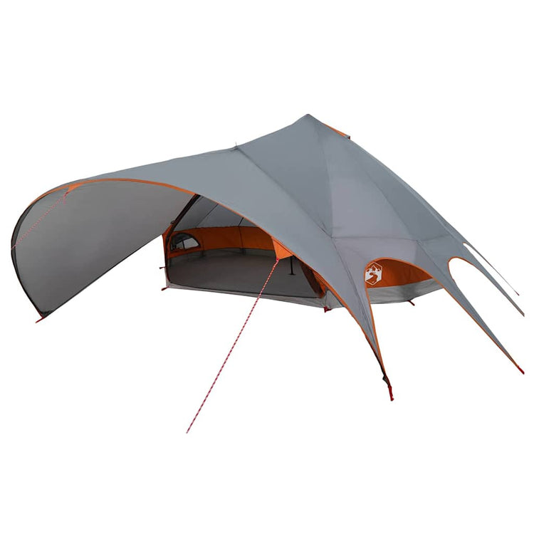 Tente tipi Vidaxl avec toit gris et orange 600 x 600 x 347 cm