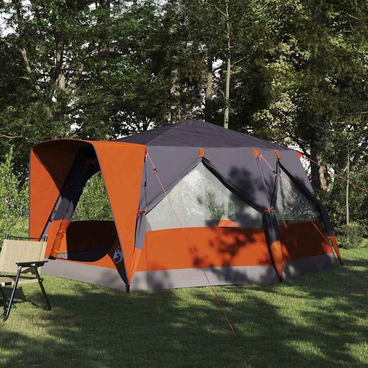 Tente maison Vidaxx avec toit gris et orange 400 x 350 x 212 cm