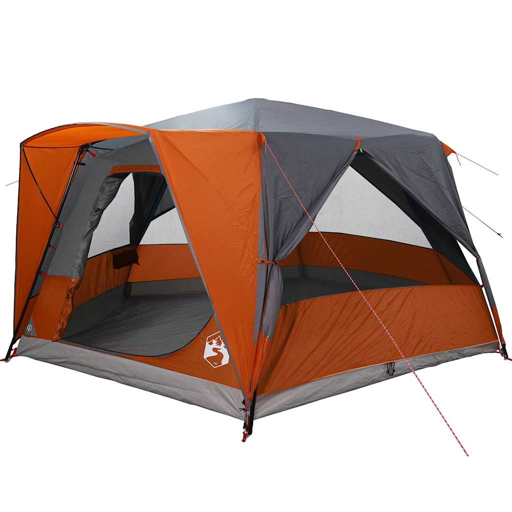Tente maison Vidaxx avec toit gris et orange 400 x 350 x 212 cm