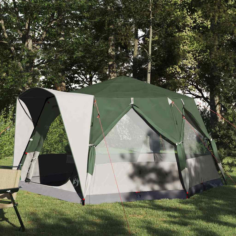 Tente maison Vidaxx avec toit avec rangements vert et blanc 333 x 317 x 194 cm