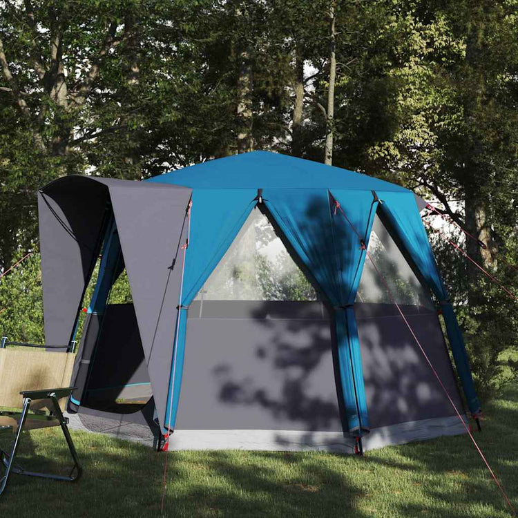 Tente maison Vidaxx avec toit bleu et gris 320 x 320 x 203 cm