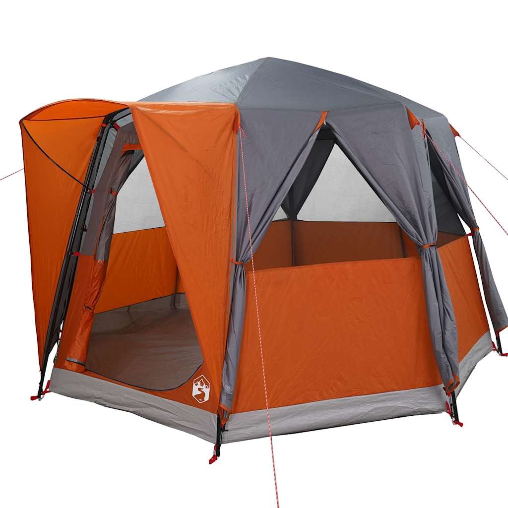 Tente maison Vidaxx avec toit gris et orange 320 x 320 x 203 cm