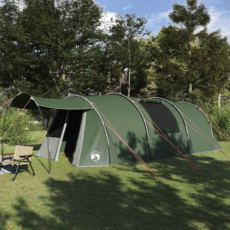 Tente tunnel Vidaxx avec toit avec rangements vert et blanc 740 x 370 x 220 cm