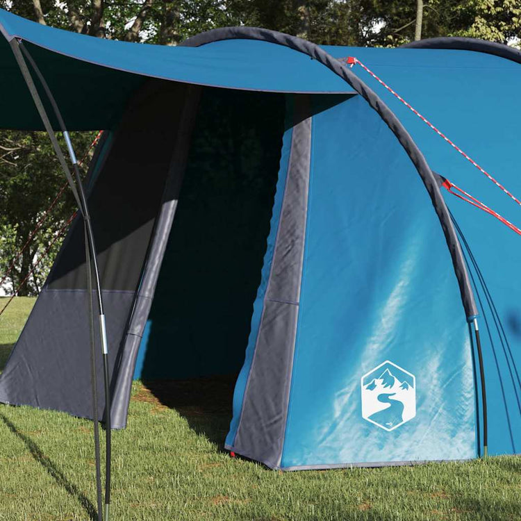 Tente tunnel Vidaxx avec toit avec rangement bleu et gris 740 x 370 x 220 cm
