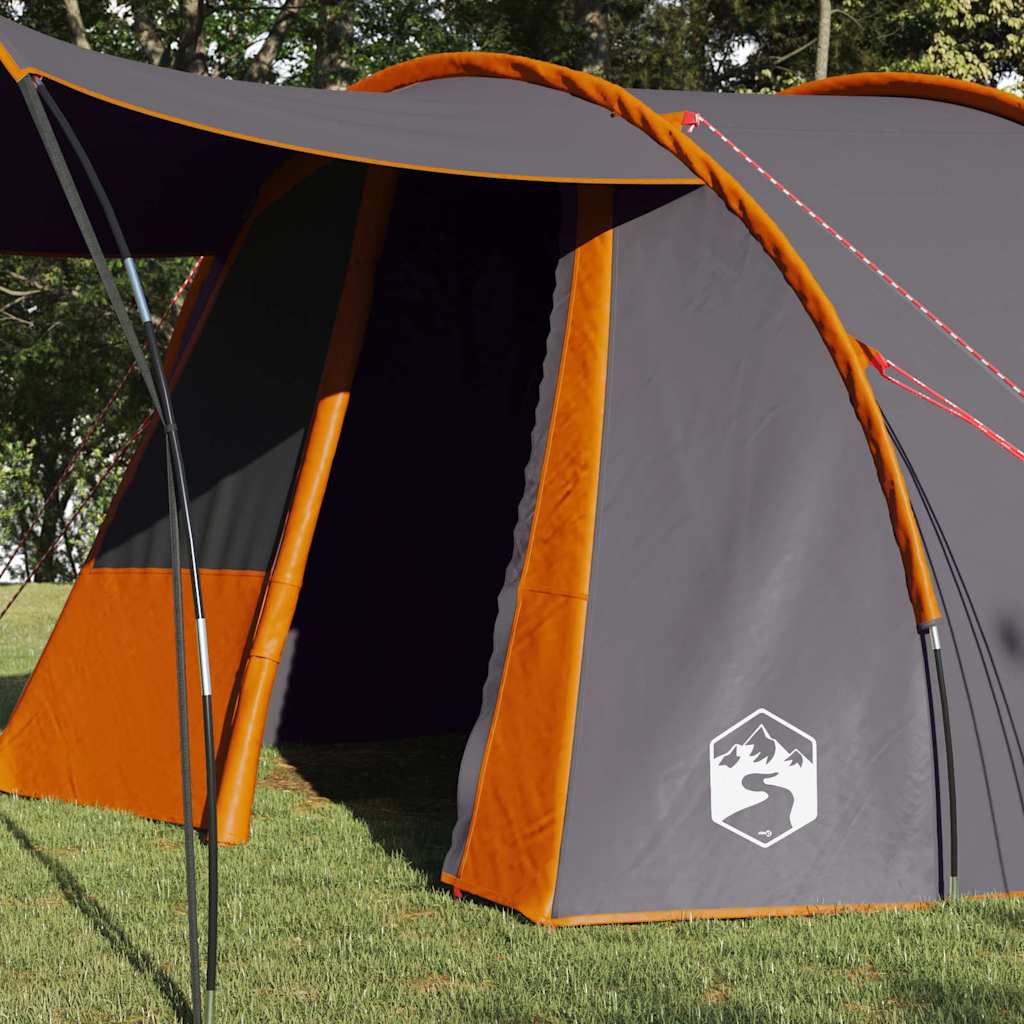 Tente tunnel Vidaxx avec toit gris et orange 740 x 370 x 220 cm