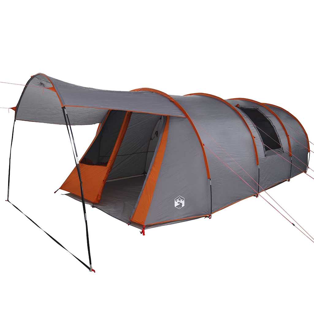 Tente tunnel Vidaxx avec toit gris et orange 740 x 370 x 220 cm