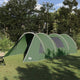 Tente tunnel Vidaxx avec toit avec rangement vert et blanc 778 x 356 x 210 cm