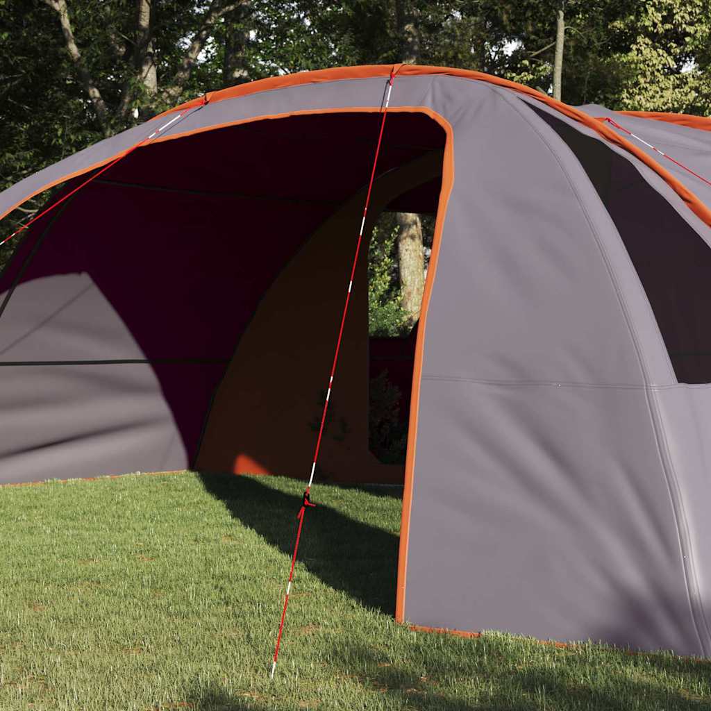 Tente tunnel Vidaxx avec toit gris et orange 700 x 590 x 215 cm