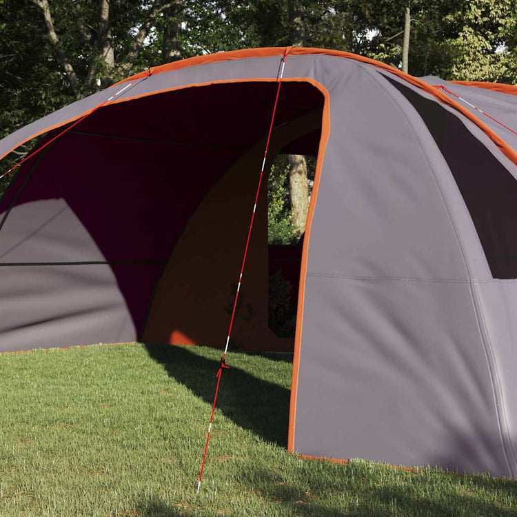Tente tunnel Vidaxx avec toit gris et orange 700 x 590 x 215 cm