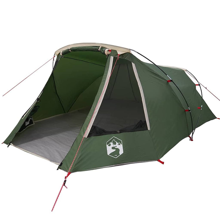 Tente tunnel Vidaxx avec toit avec rangement vert et blanc 328 x 228 x 115 cm