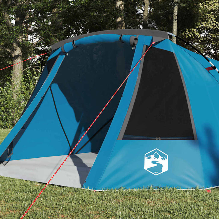 Tente tunnel Vidaxx avec toit avec rangement bleu et gris 328 x 228 x 115 cm