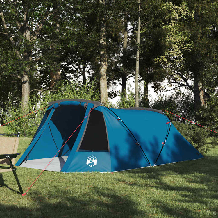 Tente tunnel Vidaxx avec toit avec rangement bleu et gris 328 x 228 x 115 cm