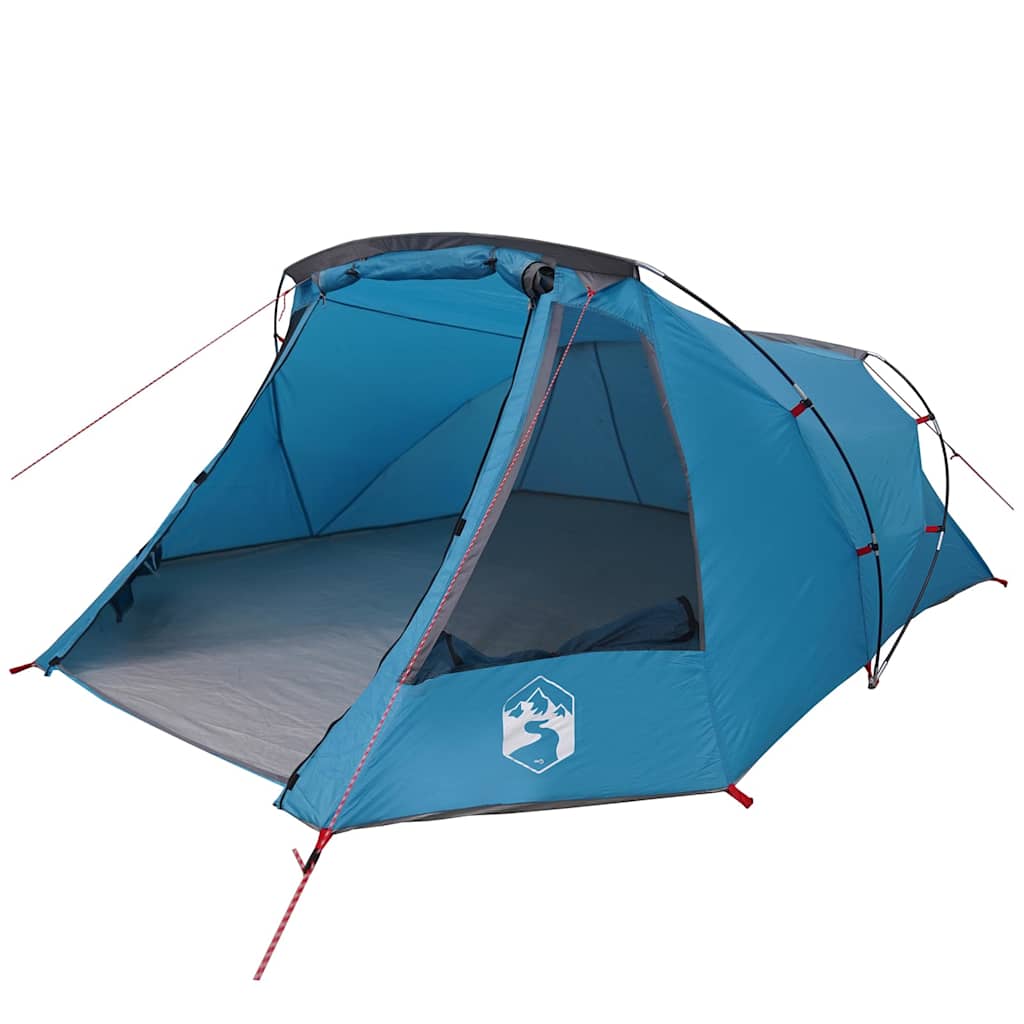 Tente tunnel Vidaxx avec toit avec rangement bleu et gris 328 x 228 x 115 cm