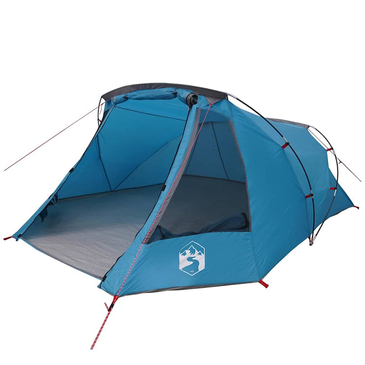 Tente tunnel Vidaxx avec toit avec rangement bleu et gris 328 x 228 x 115 cm