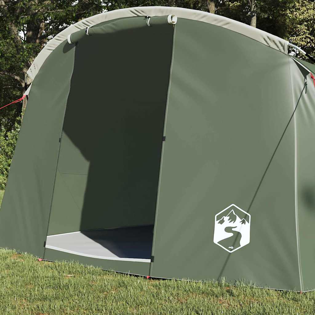 Tente tunnel Vidaxx avec toit avec rangements vert et blanc 318 x 275 x 140 cm