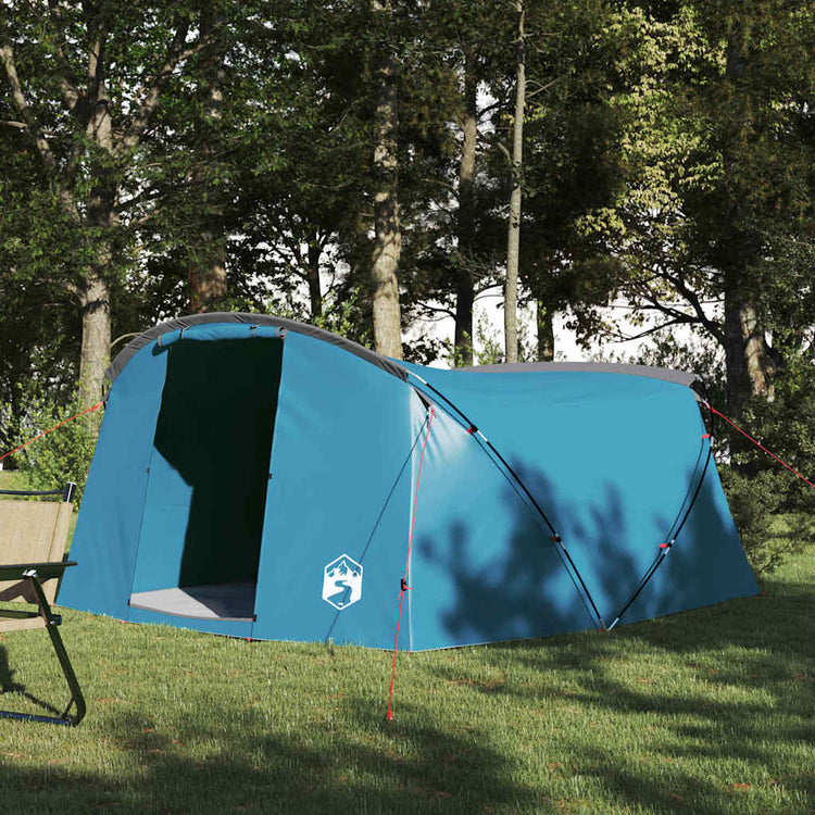 Tente tunnel Vidaxx avec toit avec rangement bleu et gris 318 x 275 x 140 cm
