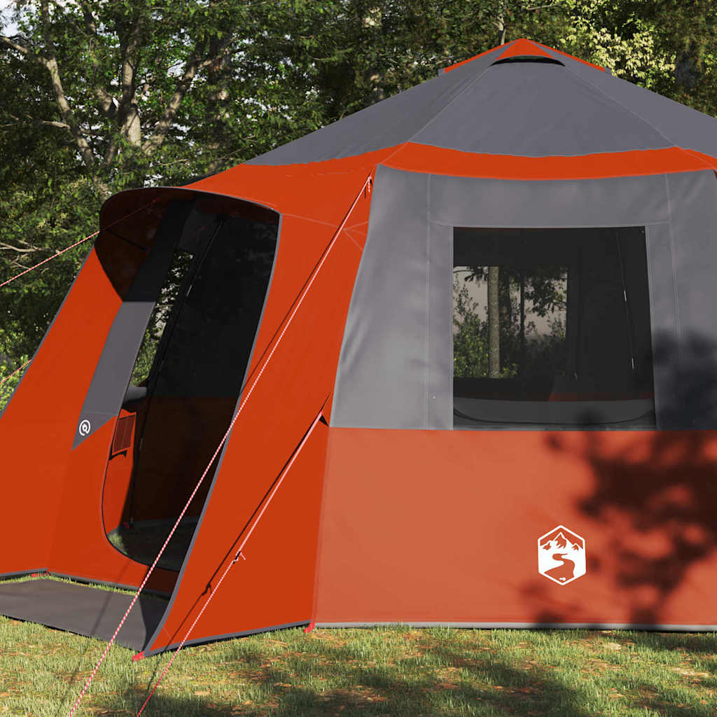 Tente maison Vidaxx avec toit gris et orange 500 x 500 x 294 cm