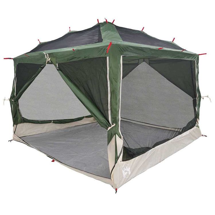 Tente intérieure VidaXL avec toit avec rangement vert et gris 300 x 300 x 250 cm