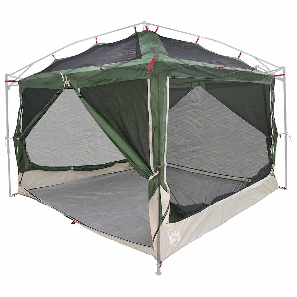 Tente intérieure VidaXL avec toit avec rangement vert et gris 300 x 300 x 250 cm