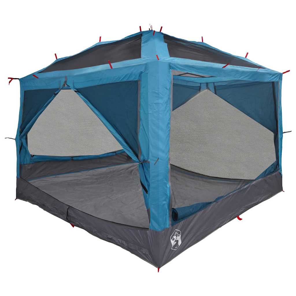Tente intérieure VidaXL avec toit avec rangement bleu et gris 300 x 300 x 250 cm