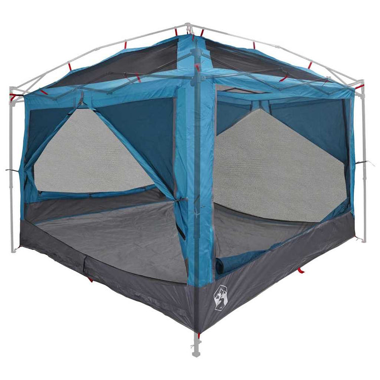 Tente intérieure VidaXL avec toit avec rangement bleu et gris 300 x 300 x 250 cm