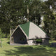 Tente tipi Vidaxl avec toit avec rangements vert et blanc 490 x 410 x 210 cm