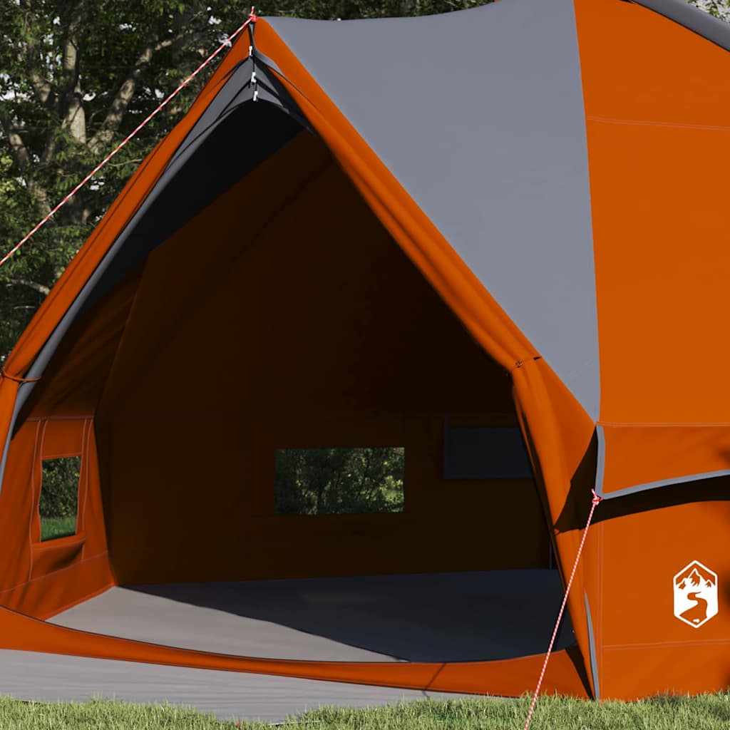 Tente tipi Vidaxl avec toit gris et orange 490 x 410 x 210 cm