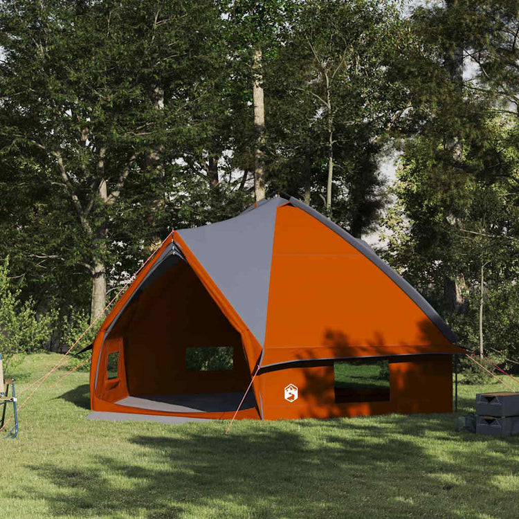 Tente tipi Vidaxl avec toit gris et orange 490 x 410 x 210 cm
