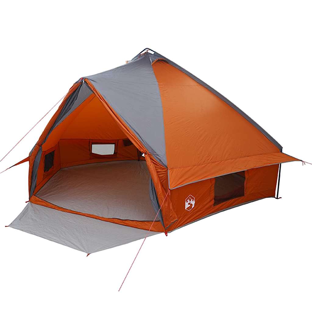 Tente tipi Vidaxl avec toit gris et orange 490 x 410 x 210 cm