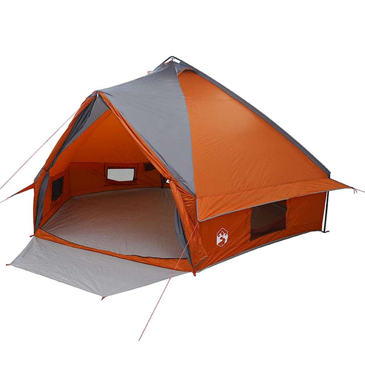 Tente tipi Vidaxl avec toit gris et orange 490 x 410 x 210 cm