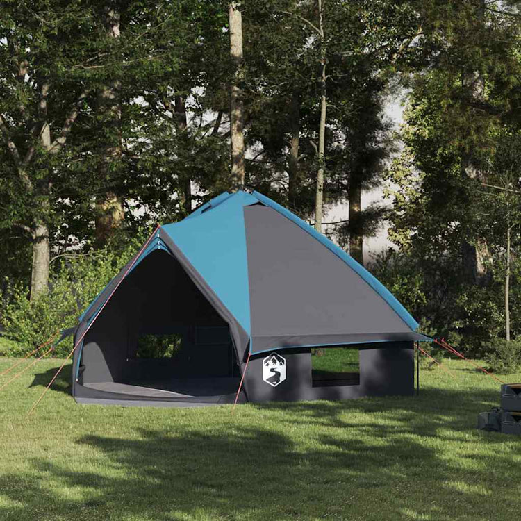Tente tipi Vidaxl avec toit bleu et gris 490 x 410 x 210 cm