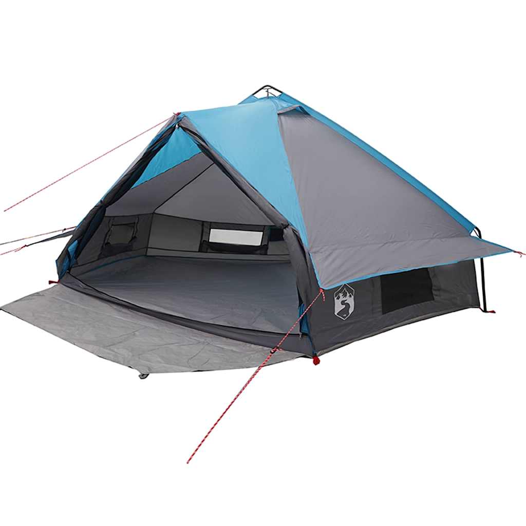 Tente tipi Vidaxl avec toit bleu et gris 490 x 410 x 210 cm