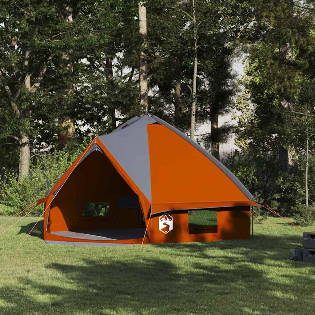 Tente tipi Vidaxl avec toit gris et orange 490 x 410 x 210 cm