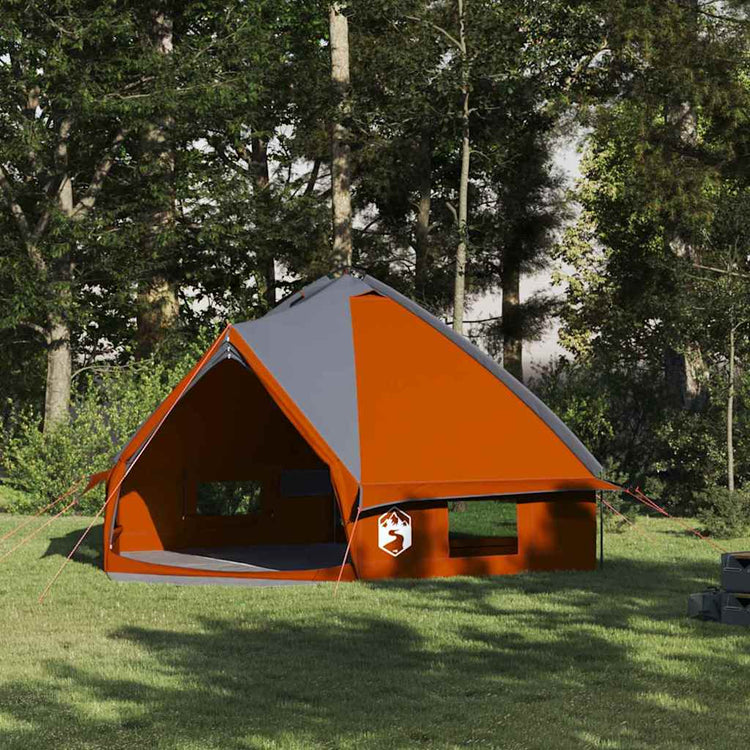 Tente tipi Vidaxl avec toit gris et orange 490 x 410 x 210 cm