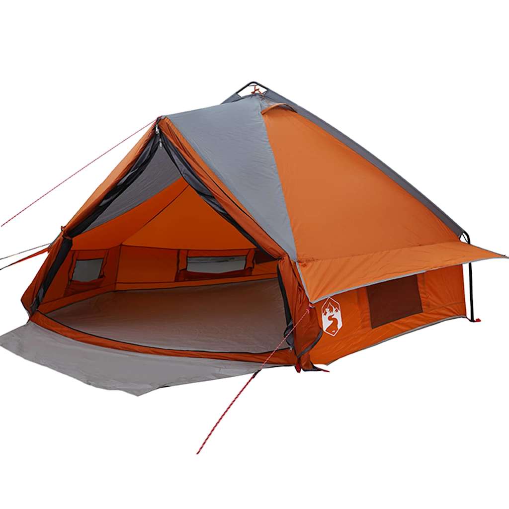 Tente tipi Vidaxl avec toit gris et orange 490 x 410 x 210 cm