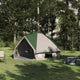 Tente tipi Vidaxl avec toit avec rangements vert et blanc 490 x 410 x 210 cm