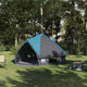 Tente tipi Vidaxl avec toit bleu et gris 490 x 410 x 210 cm