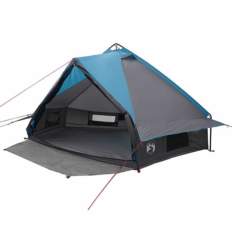 Tente tipi Vidaxl avec toit bleu et gris 490 x 410 x 210 cm
