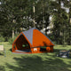 Tente tipi Vidaxl avec toit gris et orange 490 x 410 x 210 cm