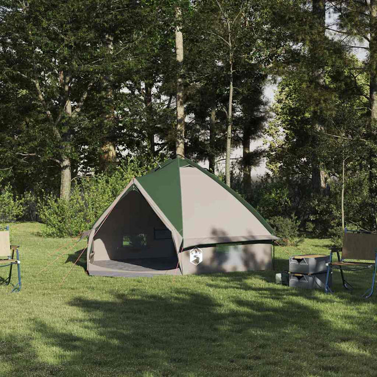 Tente tipi Vidaxl avec toit vert et gris 490 x 410 x 210 cm