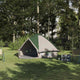 Tente tipi Vidaxl avec toit vert et gris 490 x 410 x 210 cm