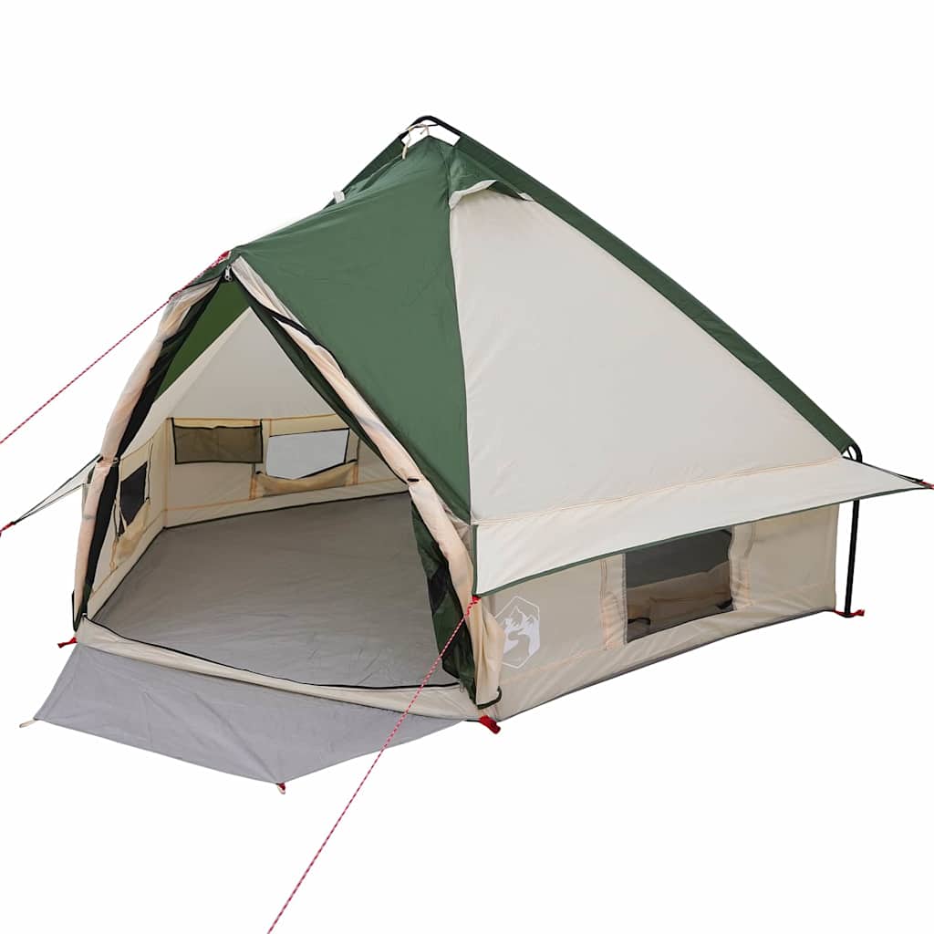 Tente tipi Vidaxl avec toit vert et gris 490 x 410 x 210 cm