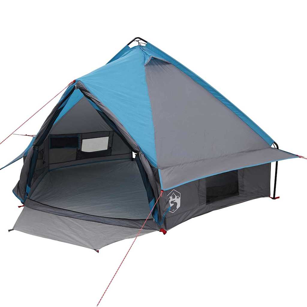 Tente tipi Vidaxl avec toit bleu et gris 490 x 410 x 210 cm