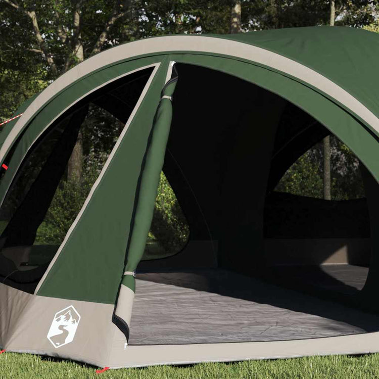Tente familiale Vidaxx avec toit avec rangements vert et gris 460 x 430 x 214 cm