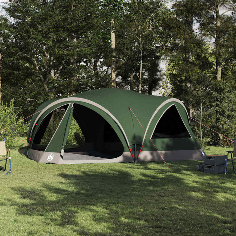 Tente familiale Vidaxx avec toit avec rangements vert et gris 460 x 430 x 214 cm