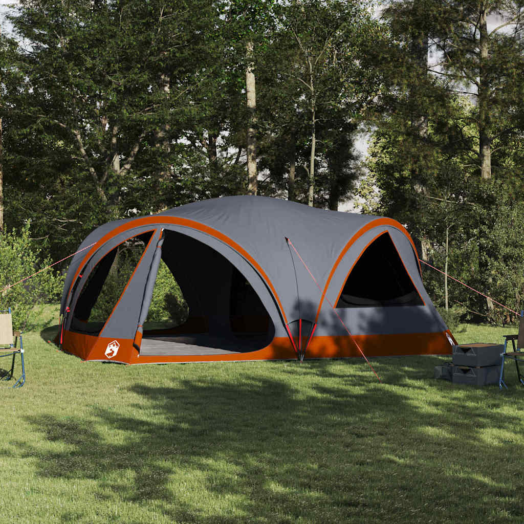 Tente familiale Vidaxx avec toit gris et orange 460 x 430 x 214 cm