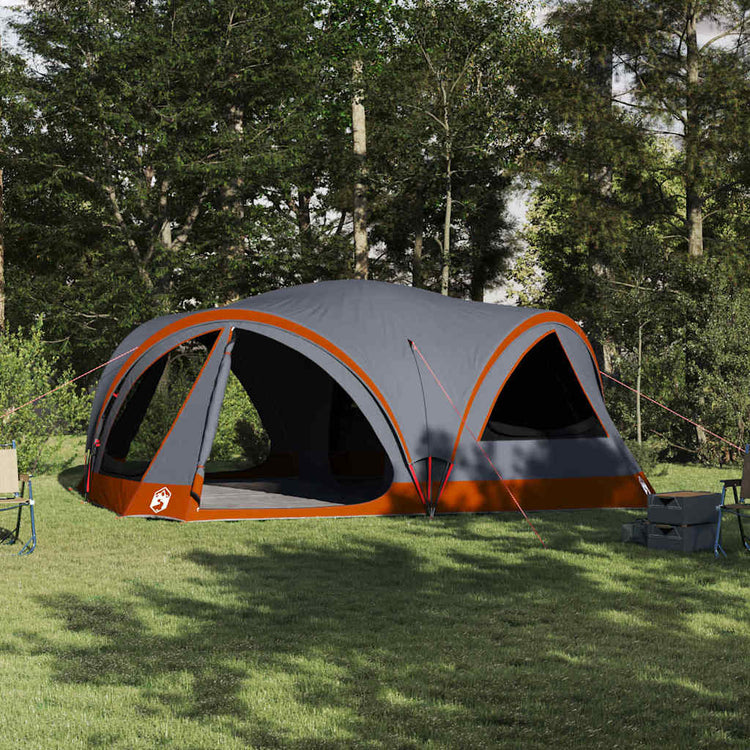 Tente familiale Vidaxx avec toit gris et orange 460 x 430 x 214 cm