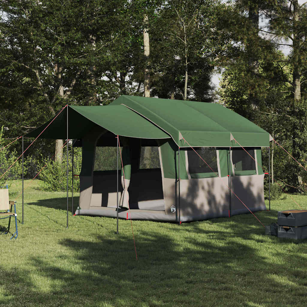 Tente familiale Vidaxx avec toit avec rangements vert et blanc 324 x 255 x 230 cm