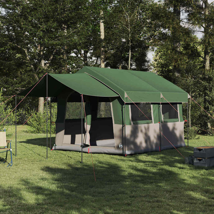 Tente familiale Vidaxx avec toit avec rangements vert et blanc 324 x 255 x 230 cm