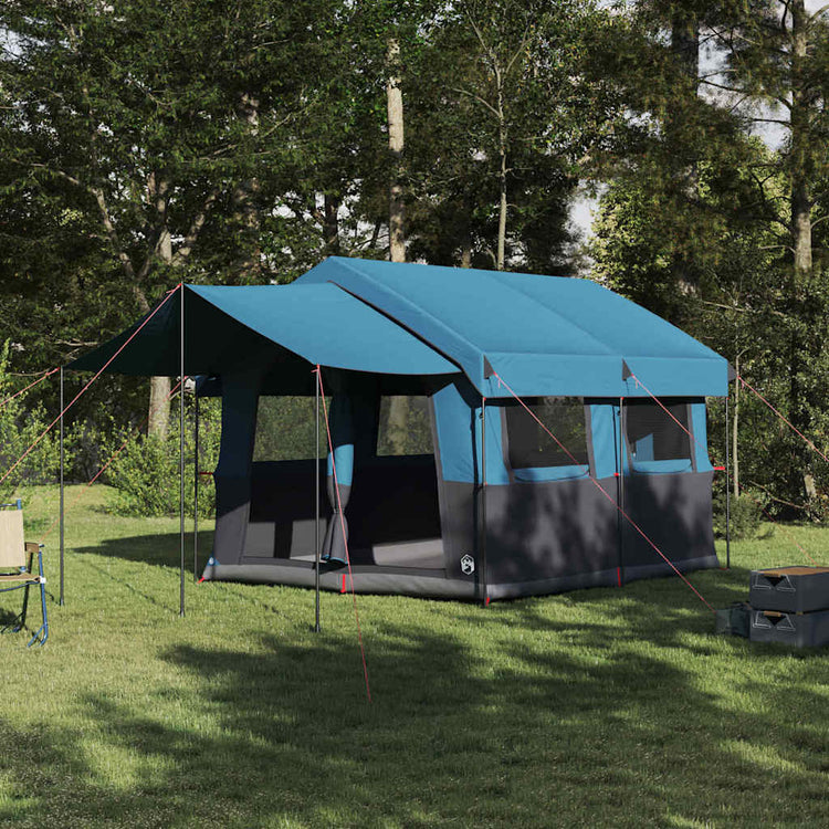 Tente familiale Vidaxx avec toit avec rangements bleu et gris 324 x 255 x 230 cm